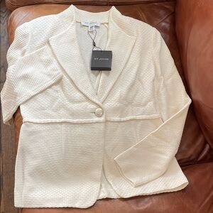 St John knit cream blazer